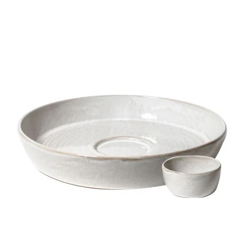 Platter with Condiment Bowl